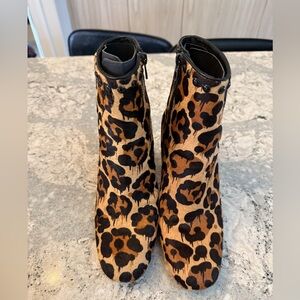 Coach Leopard Print Ankle Booties